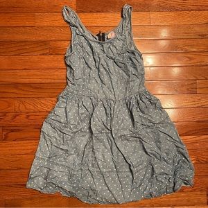 Francesca’s Alya Polka Dot Denim Dress